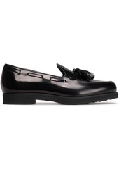 Tod's Woman Tasseled Leather Loafers Black