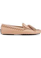 Tod's Woman Patent-trimmed Leather Moccasins Blush