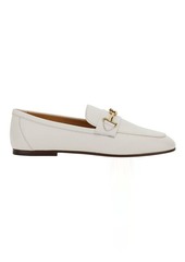 Tod's White Loafers with Gold-tone Double 'T' Detail in Leather Woman