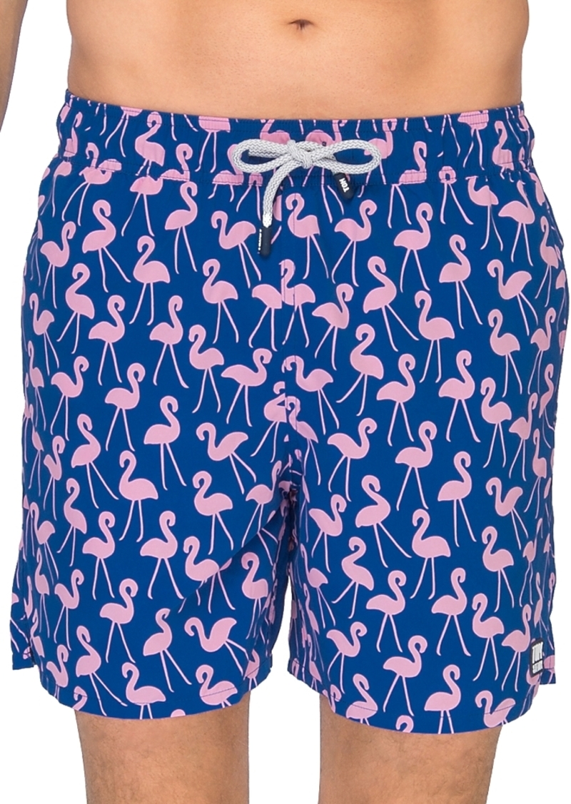 Tom & Teddy Flamingo Print Swim Trunks