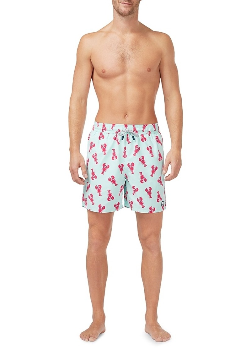 Tom & Teddy Lobster Print 6 Swim Trunks