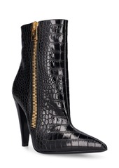 Tom Ford 105mm Croc Embossed Ankle Boots