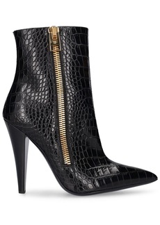 Tom Ford 105mm Croc Embossed Ankle Boots