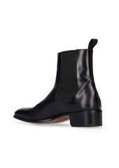 Tom Ford 40mm Burnished Leather Ankle Boots