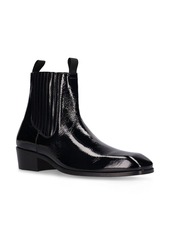 Tom Ford 40mm Crackle Leather Ankle Boots