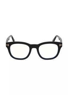 Tom Ford 50MM Geometric Blue Block Optical Glasses