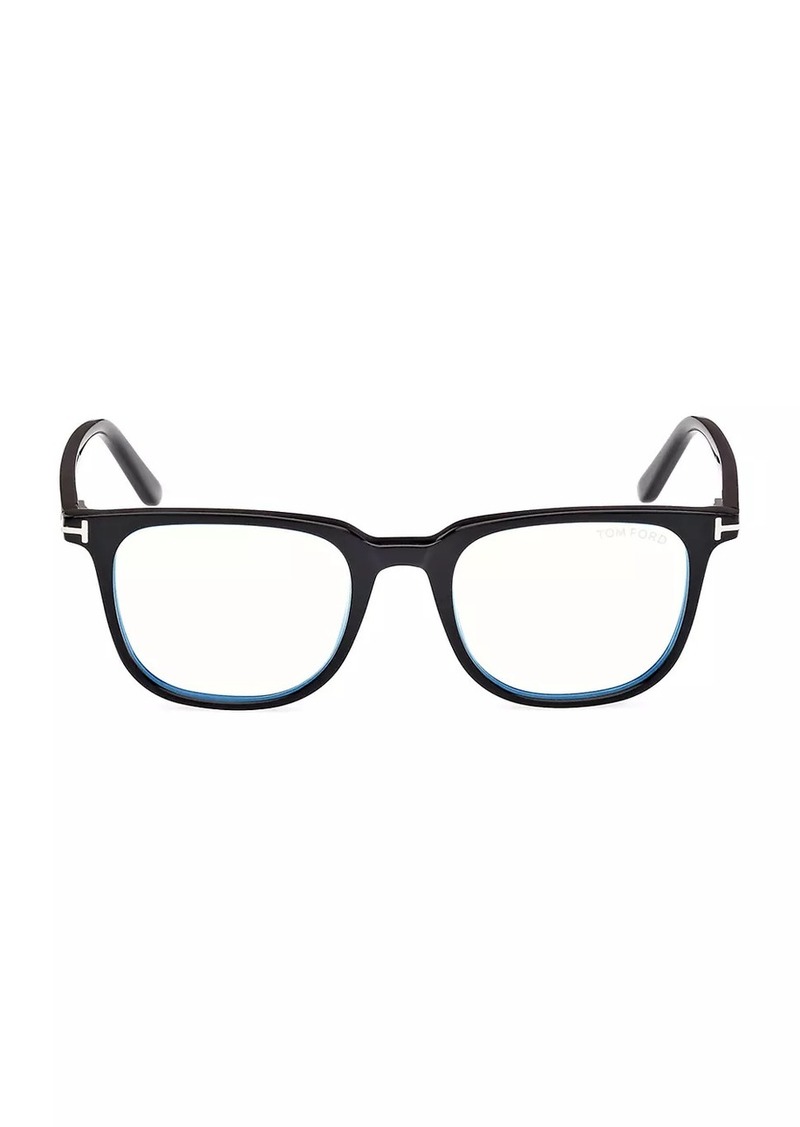 Tom Ford 50MM Square Clip-On Glasses