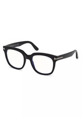 Tom Ford 52MM Geometric Blue Filter Eyeglasses