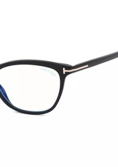 Tom Ford 52MM Square Blue Filter Eyeglasses