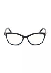 Tom Ford 52MM Square Blue Filter Eyeglasses