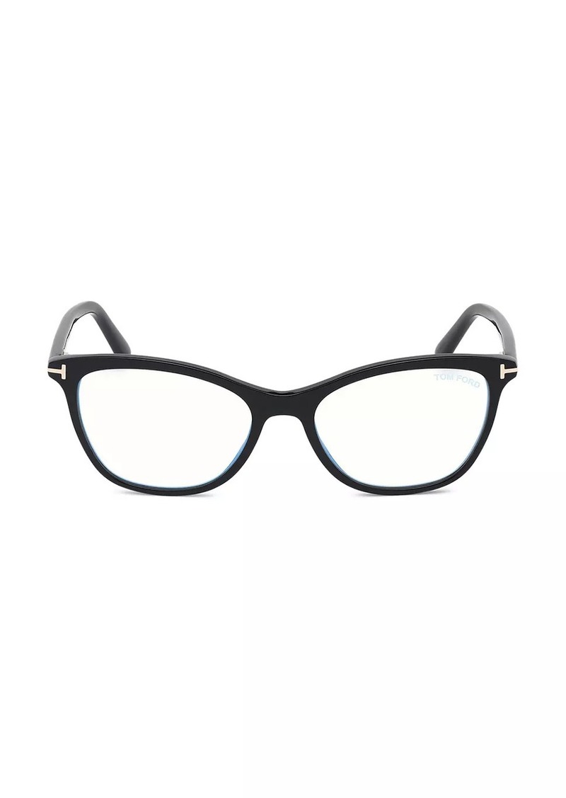 Tom Ford 52MM Square Blue Filter Eyeglasses