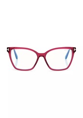 Tom Ford 53MM Cat Eye Blue Block Glasses