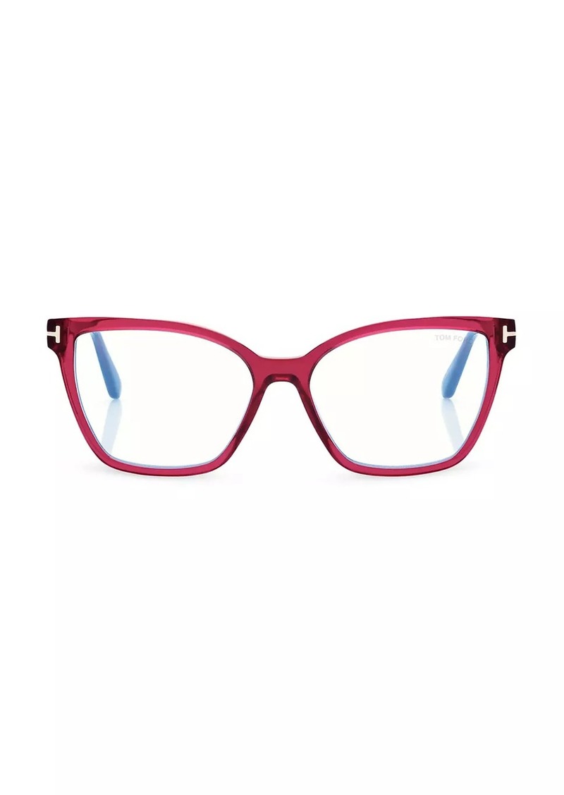 Tom Ford 53MM Cat Eye Blue Block Glasses