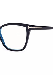 Tom Ford 53MM Cat Eye Blue Block Glasses