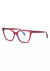 Tom Ford 53MM Cat Eye Blue Block Glasses