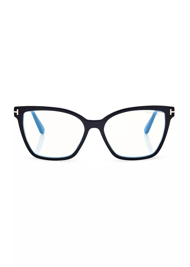 Tom Ford 53MM Cat Eye Blue Block Glasses