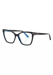 Tom Ford 53MM Cat Eye Blue Block Glasses