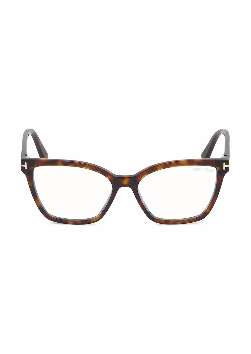 Tom Ford 53MM Square Blue Filter Eyeglasses