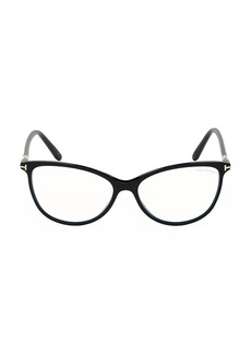Tom Ford 54MM Blue Block Cat-Eye Eyeglasses