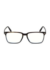 Tom Ford 54MM Blue Block Rectangular Optical Glasses