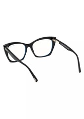 Tom Ford 54MM Cat-Eye Blue Block Optical Glasses