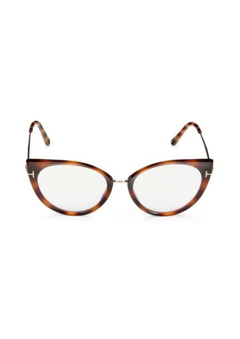 Tom Ford 54MM Cat Eye Blue Light Eyeglasses