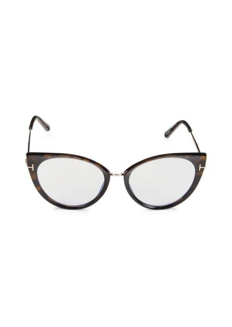 Tom Ford 54MM Cat Eye Blue Light Eyeglasses