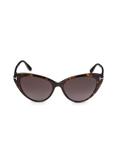 Tom Ford 56MM Rounded Cat Eye Sunglasses