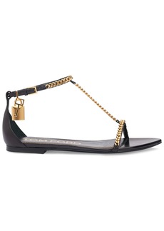 Tom Ford 5mm Padlock Chain Leather Flats