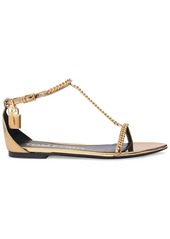 Tom Ford 5mm Padlock Chain Mirror Leather Flats