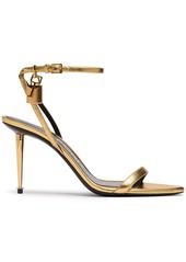 Tom Ford 85mm Padlock Metallic Leather Sandals