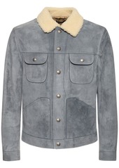 Tom Ford Buttery Suede Shearling Trucker Jacket