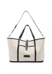 Tom Ford Canvas Leather-Trim East West Tote Bag