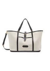 Tom Ford Canvas Leather-Trim East West Tote Bag