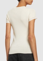 Tom Ford Cashmere & Silk Knit Short Sleeve Top