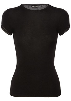 Tom Ford Cashmere & Silk Knit Short Sleeve Top