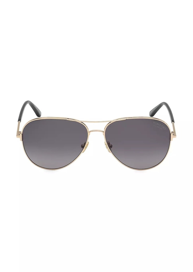 Tom Ford Clark 59MM Aviator Sunglasses