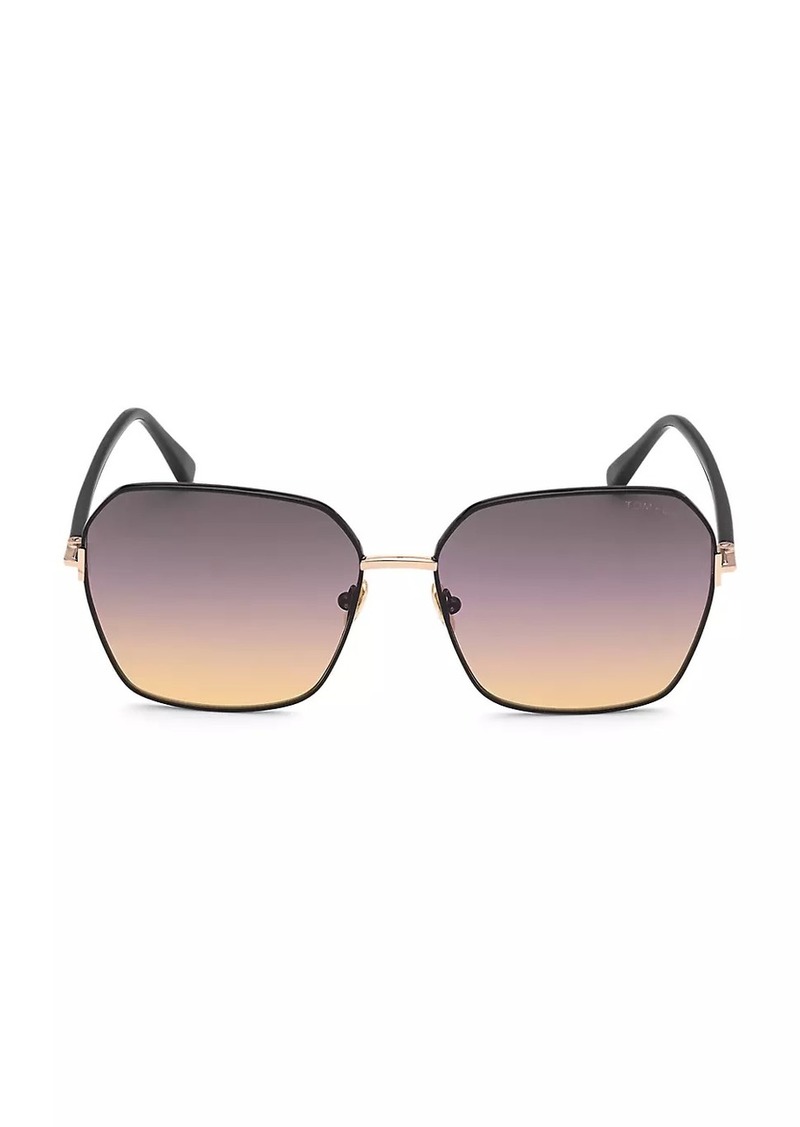 Tom Ford Claudia 2 62MM Square Sunglasses