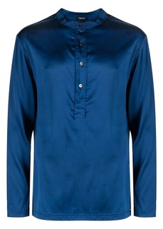 Tom Ford collarless silk pajama shirt