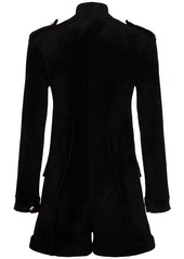 Tom Ford Compact Knit Velvet Playsuit