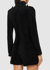 Tom Ford Compact Knit Velvet Playsuit