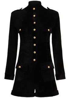 Tom Ford Compact Knit Velvet Playsuit