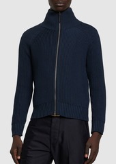 Tom Ford Cotton & Silk Zipped Cardigan