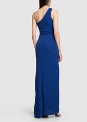 Tom Ford Crepe Jersey One Shoulder Long Dress