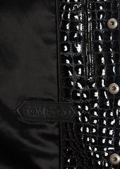 Tom Ford Croc Embossed Leather Jacket