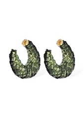 Tom Ford Croissant Sequined Big Hoop Earrings