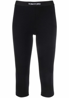 Tom Ford cropped logo-waistband leggings