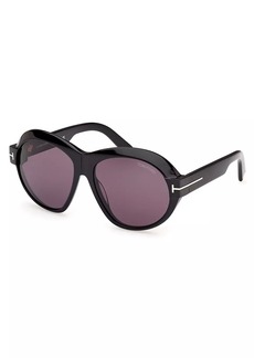 Tom Ford D107 59MM Round Sunglasses