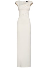 Tom Ford Double Silk Georgette Draped Long Dress