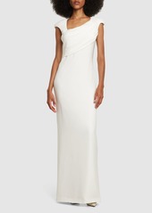 Tom Ford Double Silk Georgette Draped Long Dress